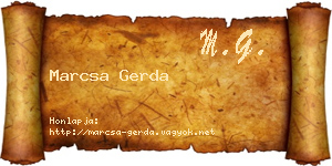 Marcsa Gerda névjegykártya